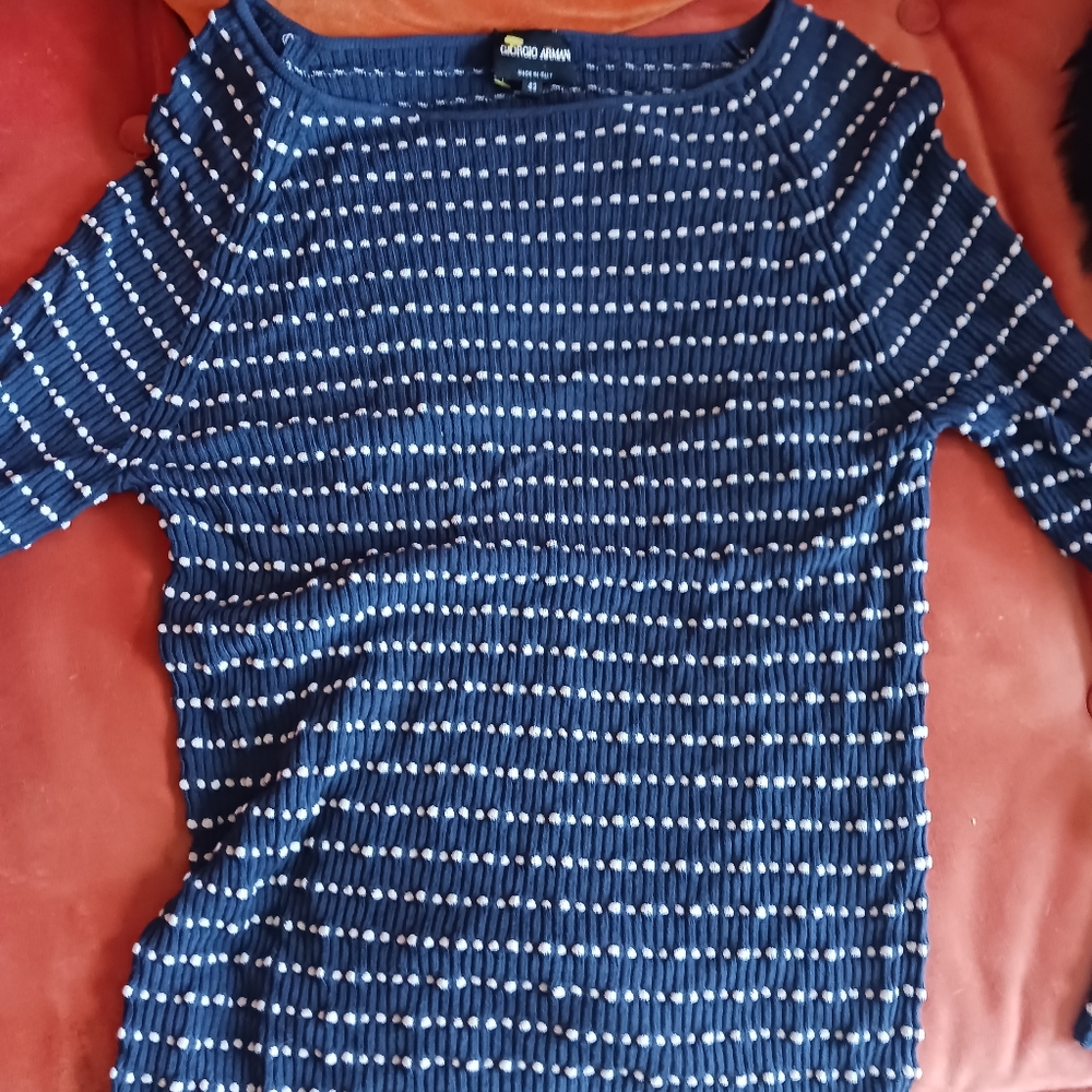 Armani blue sweater sz 42 small excellent condition